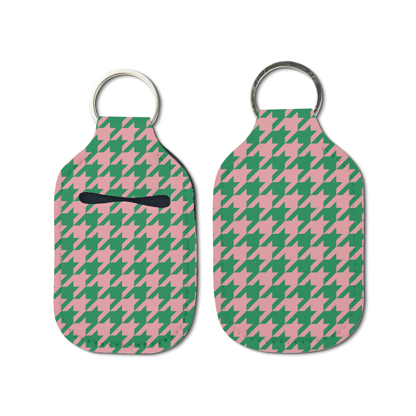 Black Sorority Houndstooth Hand Sanitizer Keychain