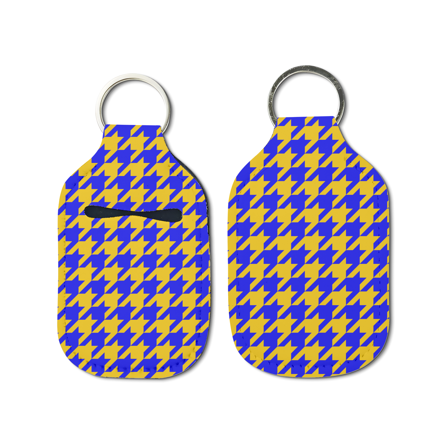 Black Sorority Houndstooth Hand Sanitizer Keychain