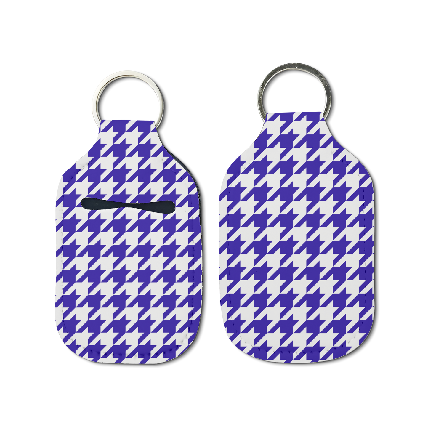 Black Sorority Houndstooth Hand Sanitizer Keychain