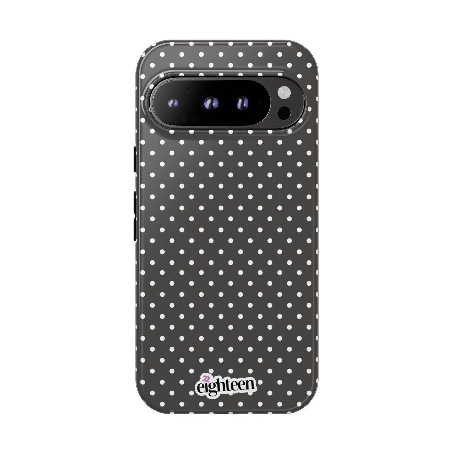 Charcoal Dotty Tough Phone Case