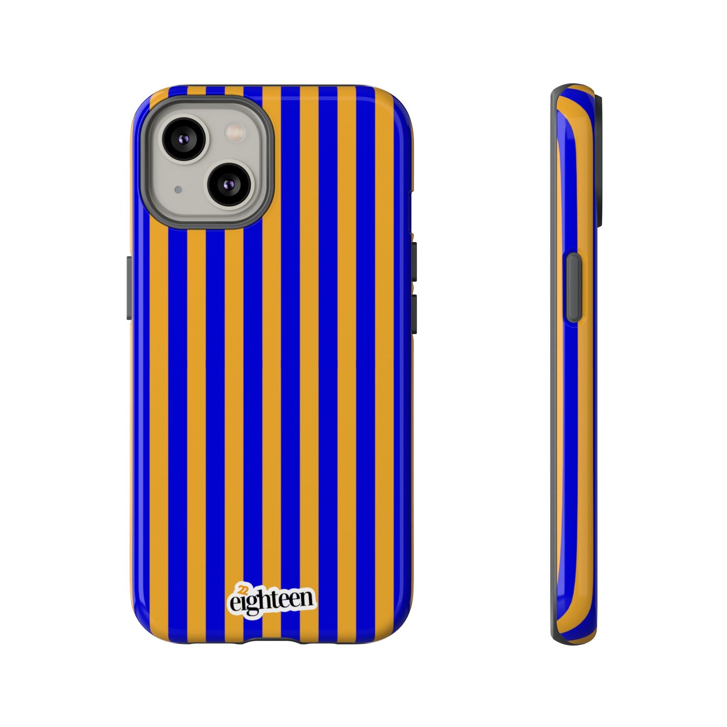 Royal Blue & Gold Stripe Tough Phone Case