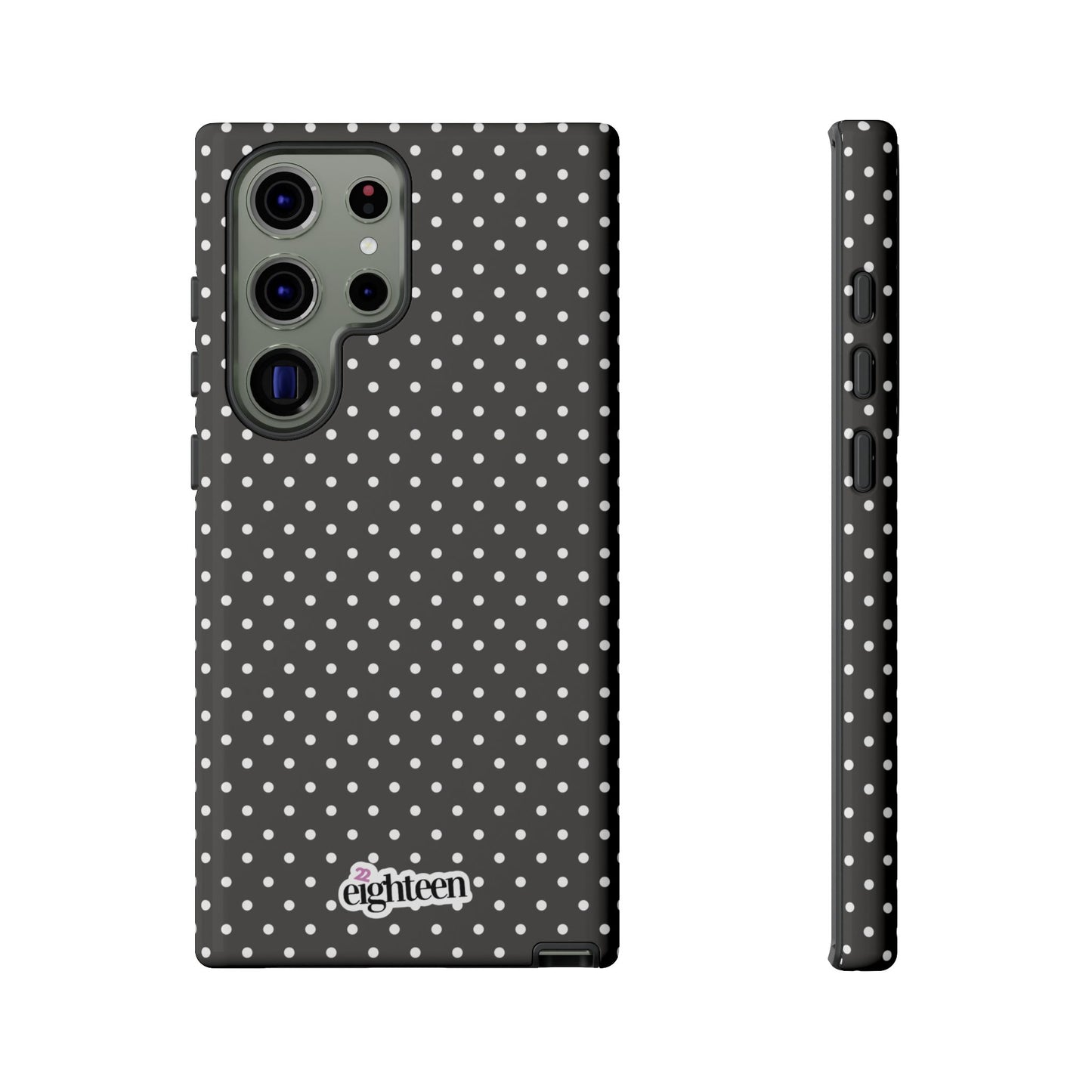 Charcoal Dotty Tough Phone Case