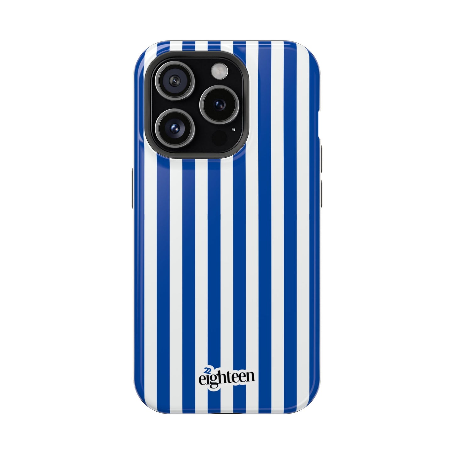 Royal Blue & White Sorority Stripe MagSafe Tough Case