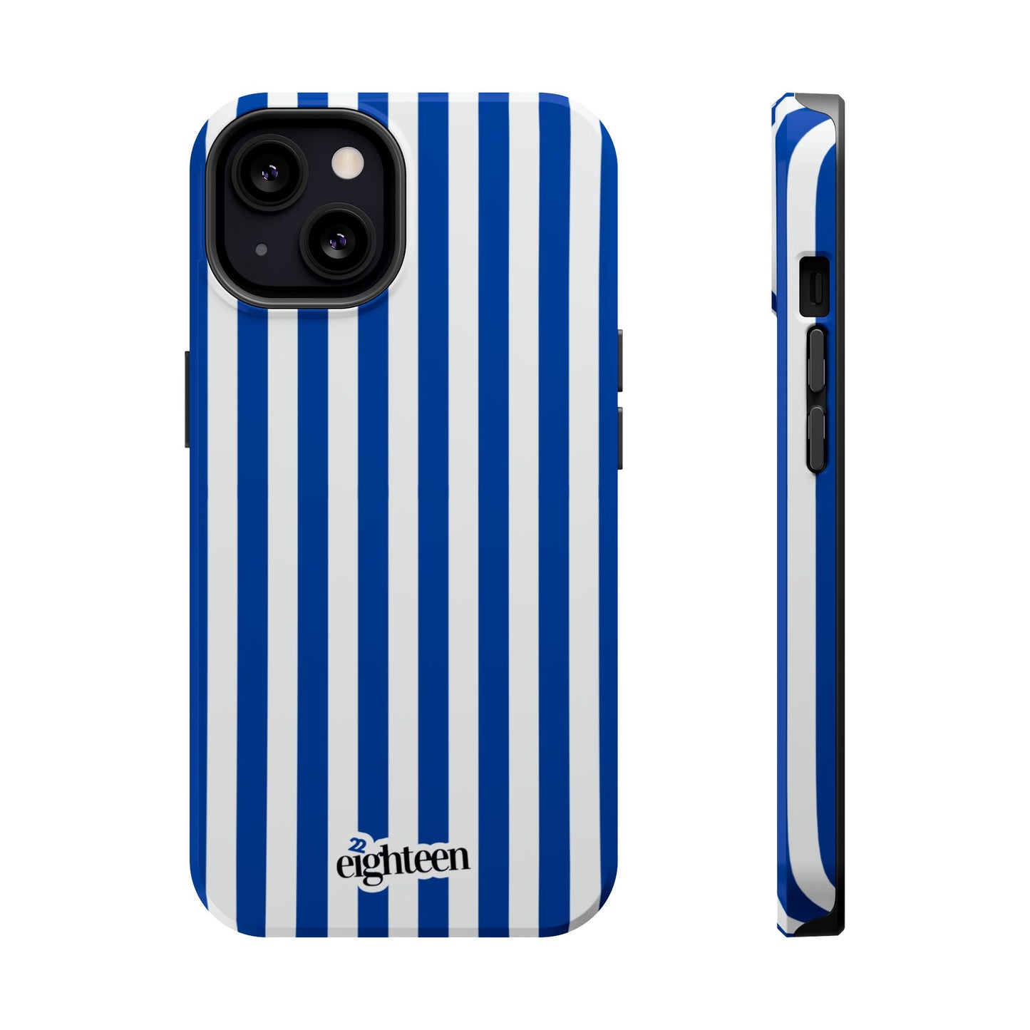 Royal Blue & White Sorority Stripe MagSafe Tough Case