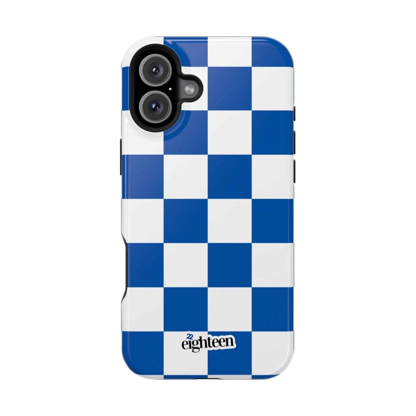 Royal Blue & White Sorority Checkered MagSafe Tough Case