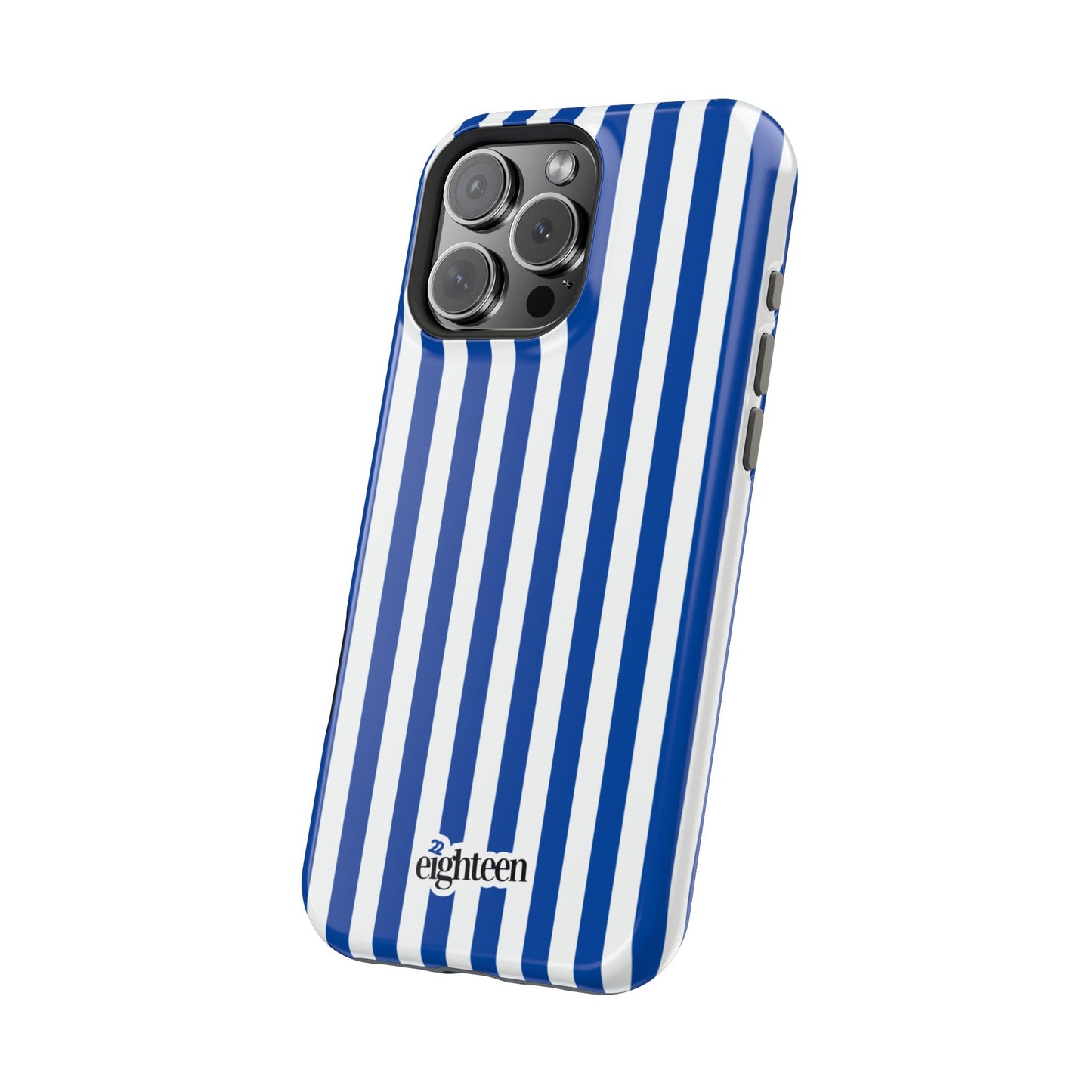 Royal Blue & White Sorority Stripe MagSafe Tough Case