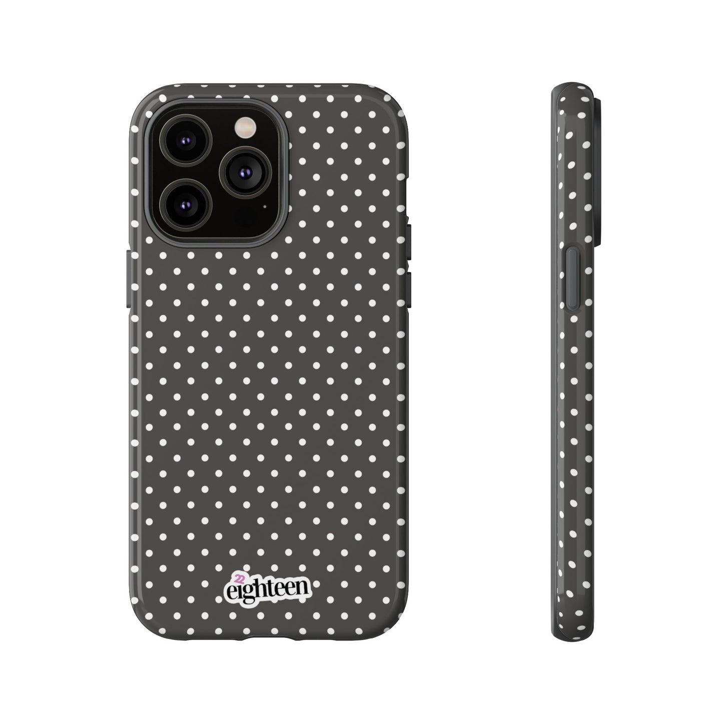 Charcoal Dotty Tough Phone Case