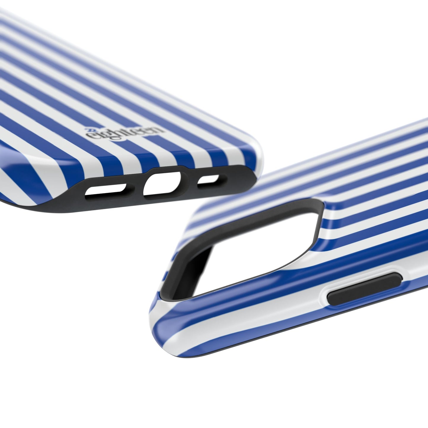 Royal Blue & White Sorority Stripe MagSafe Tough Case