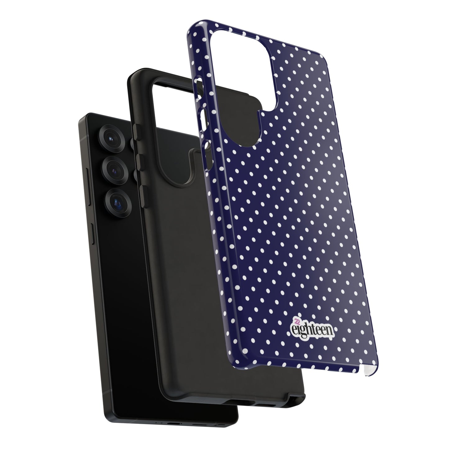Deep Blue Dotty Tough Phone Case