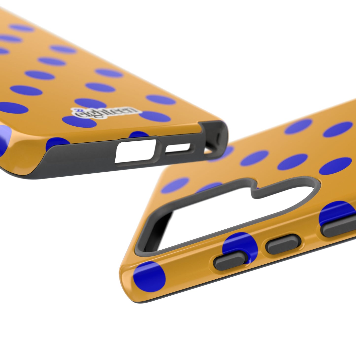 Royal Blue & Gold Polka Dot Tough Phone Case