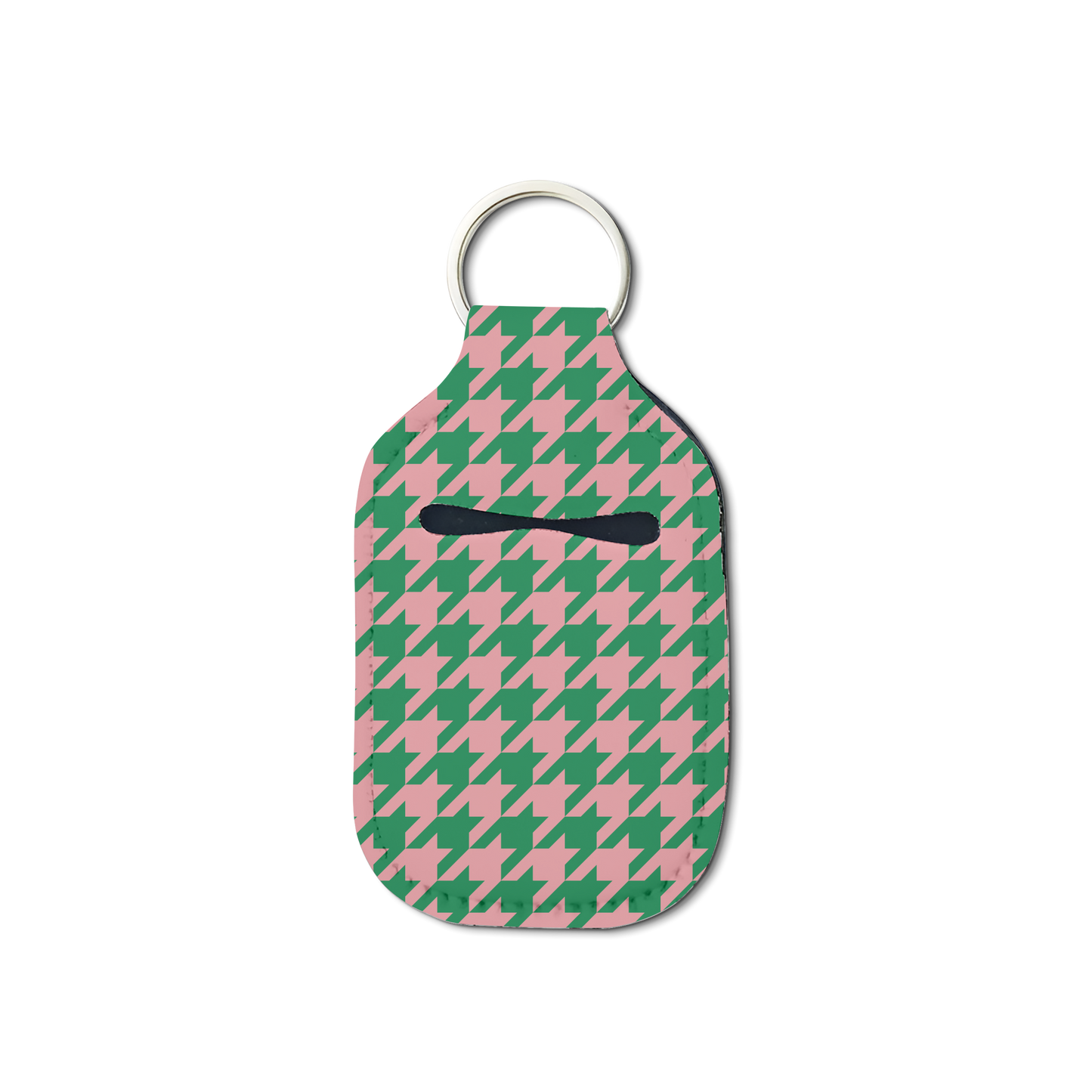 Black Sorority Houndstooth Hand Sanitizer Keychain