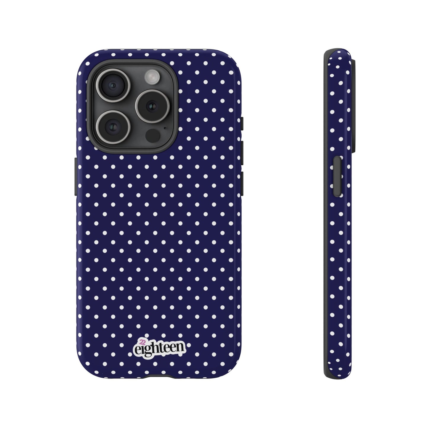 Deep Blue Dotty Tough Phone Case