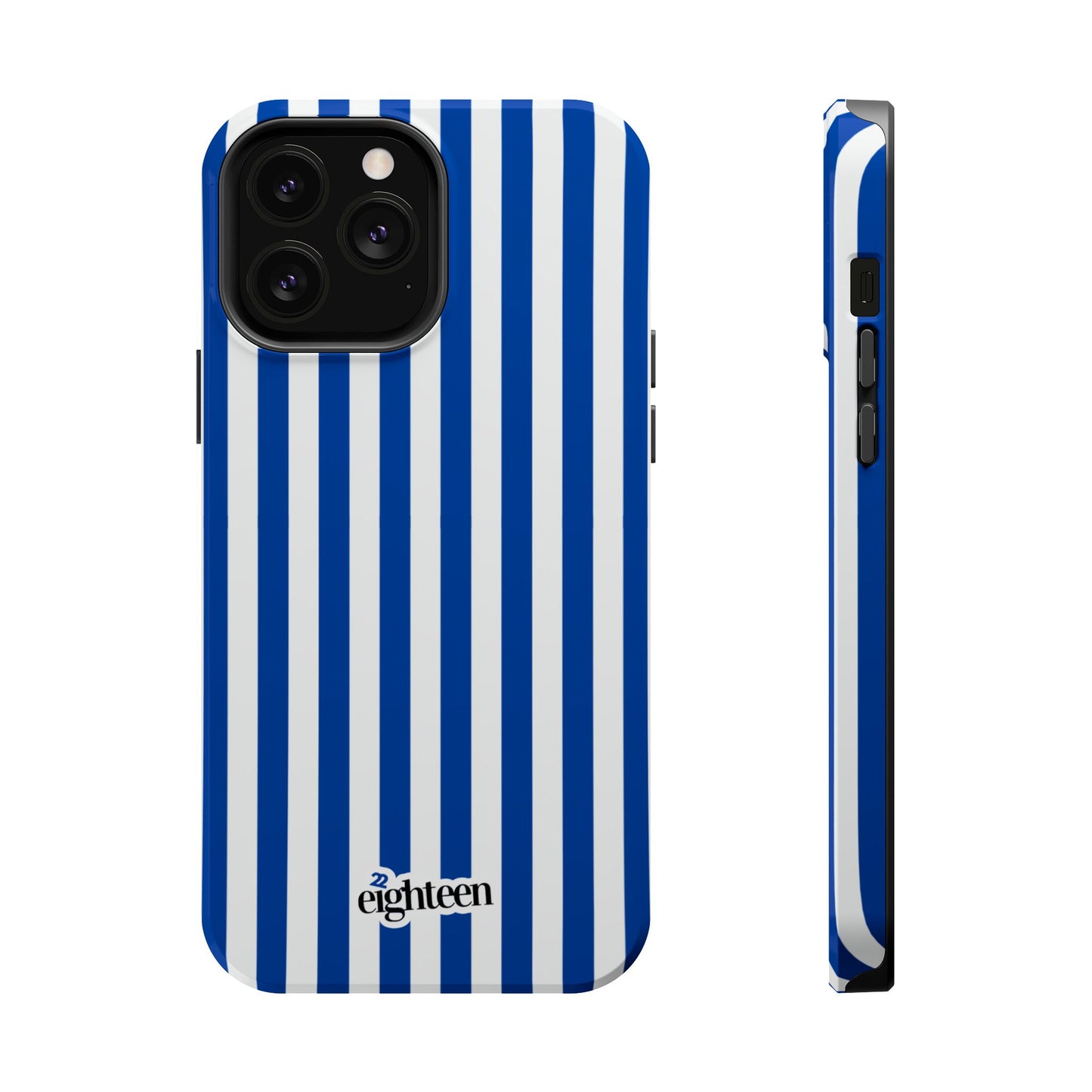 Royal Blue & White Sorority Stripe MagSafe Tough Case