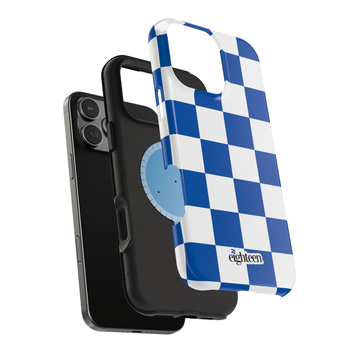 Royal Blue & White Sorority Checkered MagSafe Tough Case