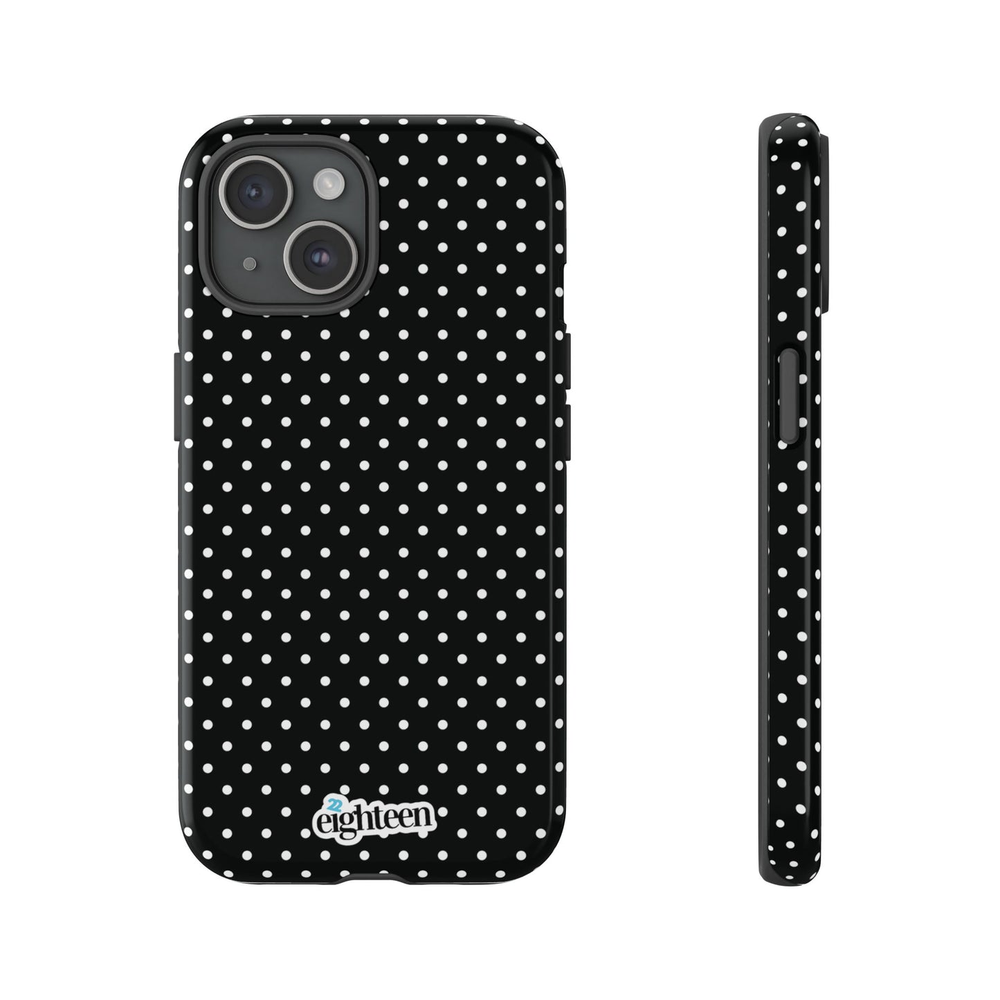 Black Dotty Tough Phone Case