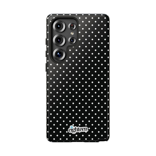 Black Dotty Tough Phone Case