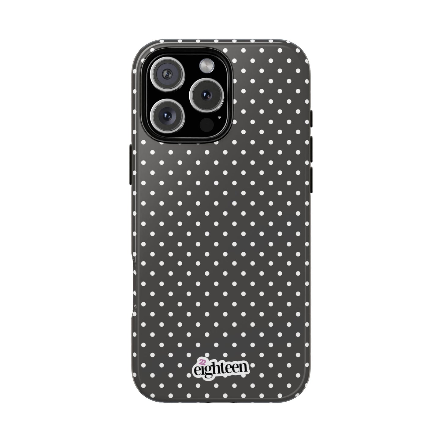 Charcoal Dotty Tough Phone Case