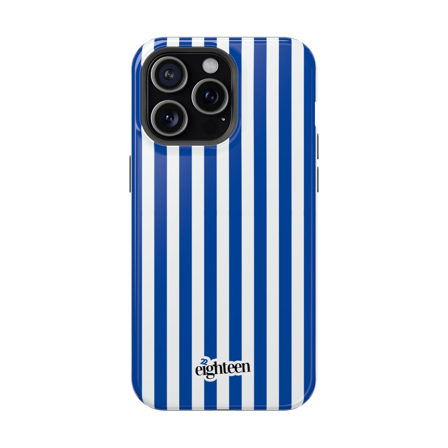 Royal Blue & White Sorority Stripe MagSafe Tough Case