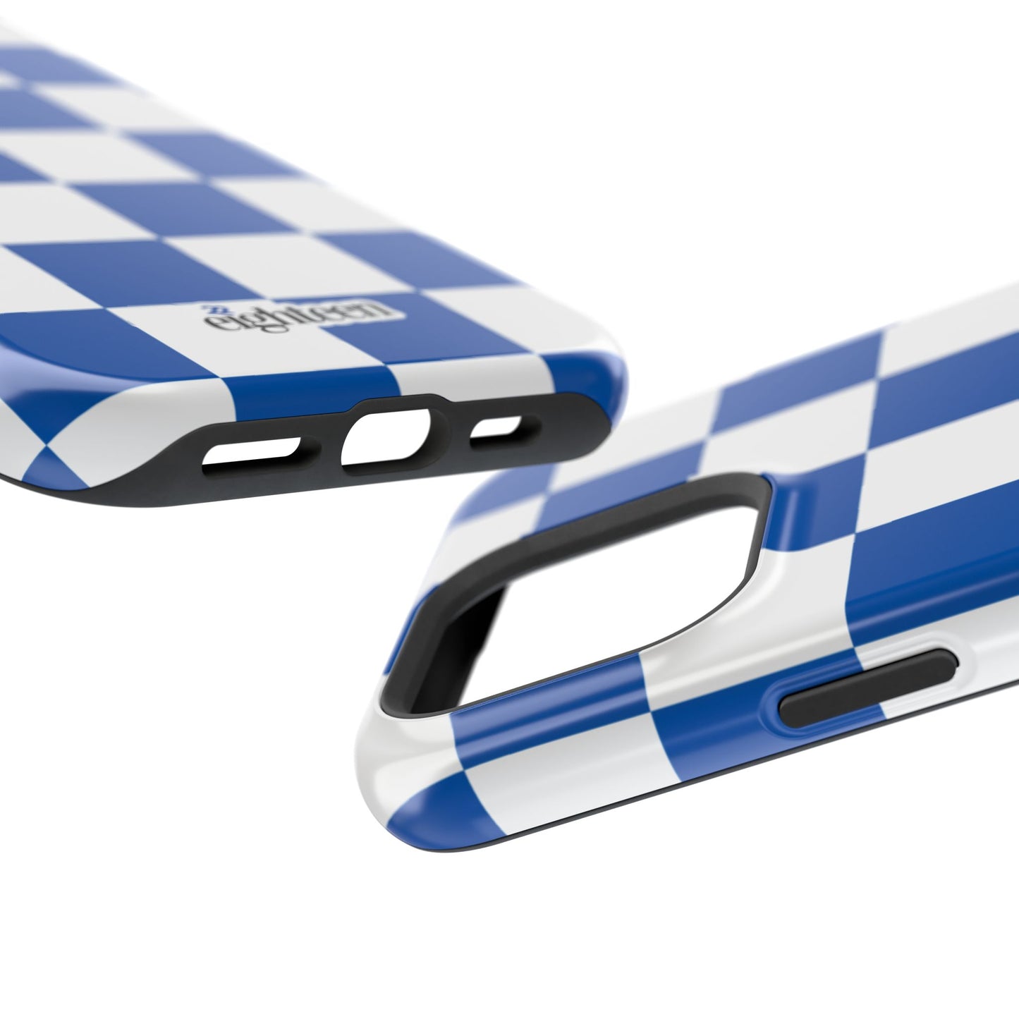 Royal Blue & White Sorority Checkered MagSafe Tough Case