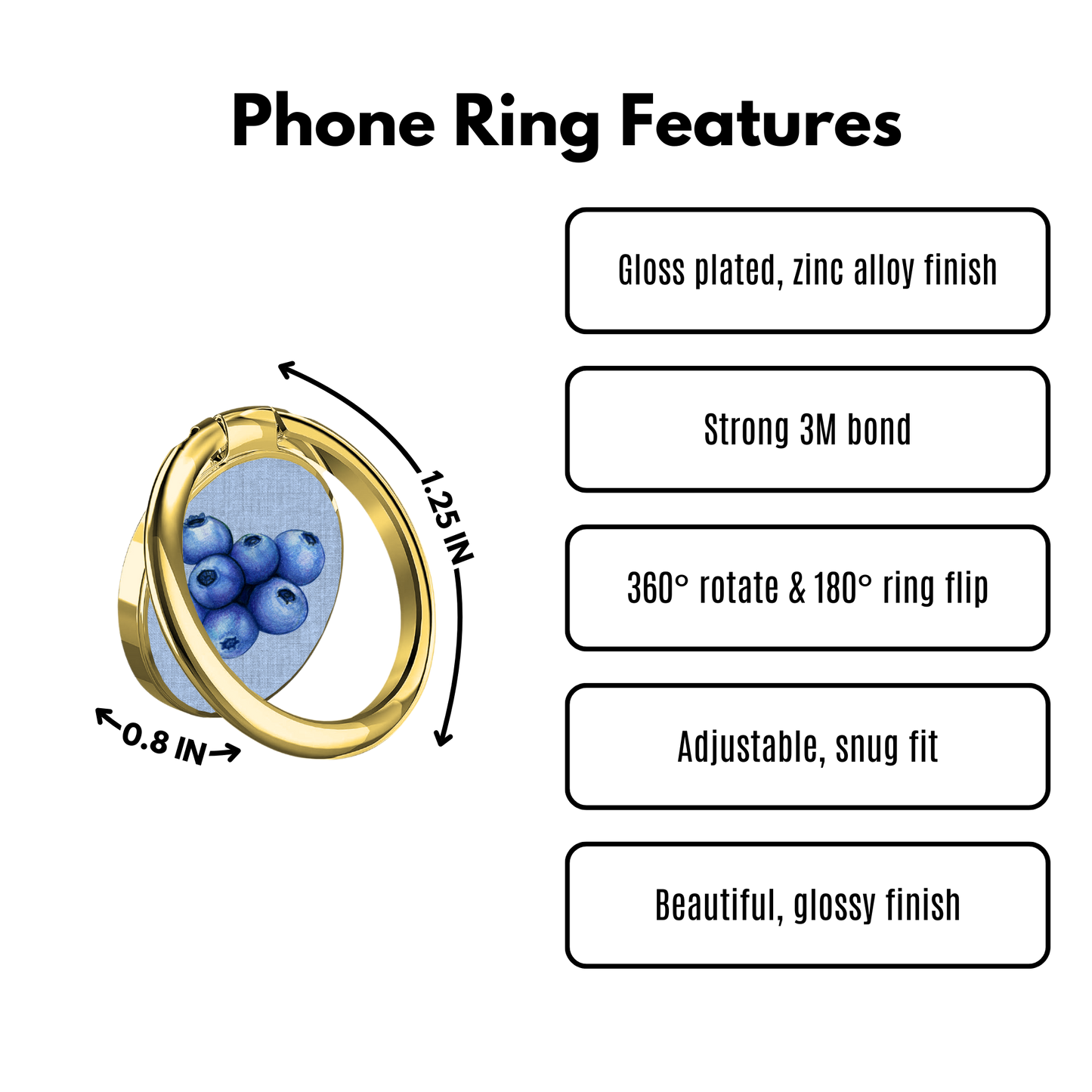 Berry Luxe Phone Ring