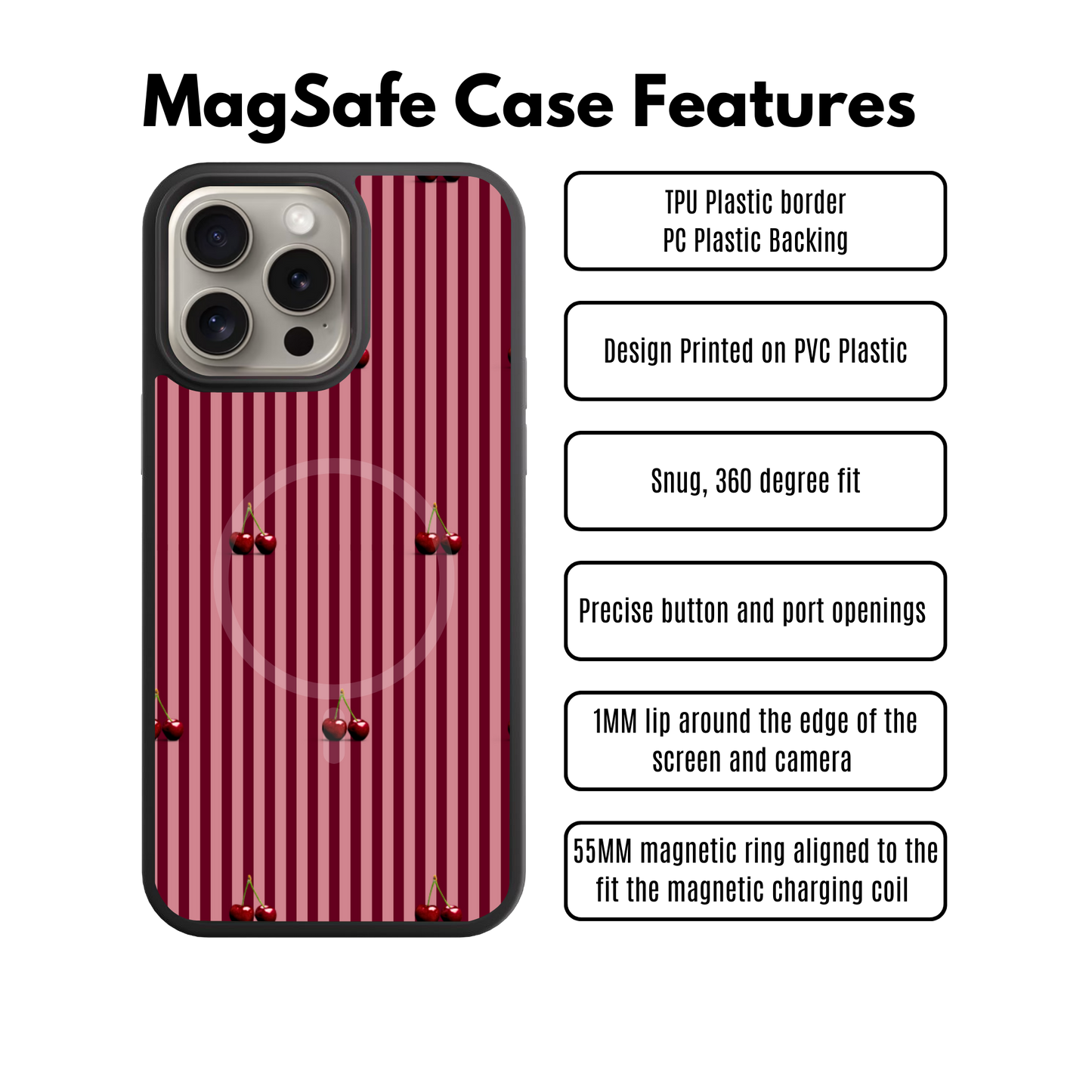 Dark Cherry MAGSAFE Flex Phone Case