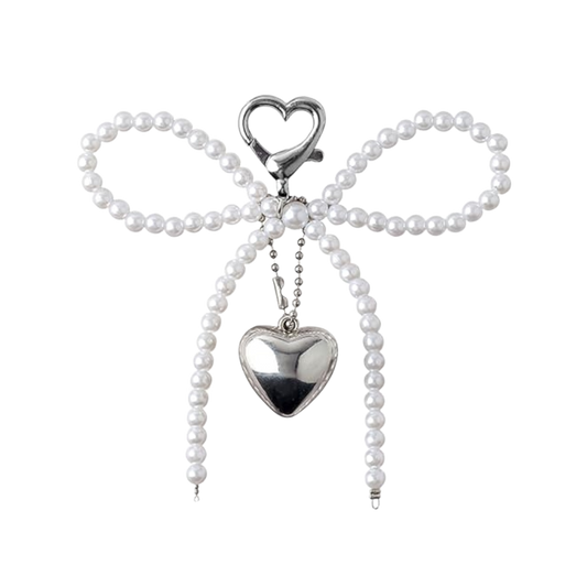 Pearl Bow Bag Charm
