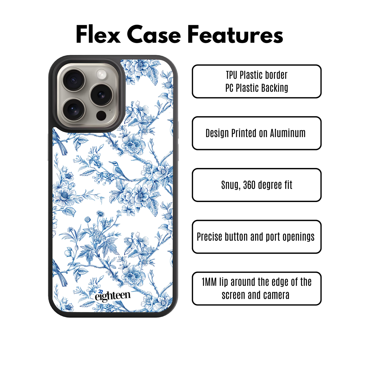 Porcelain Bloom Flex Phone Case