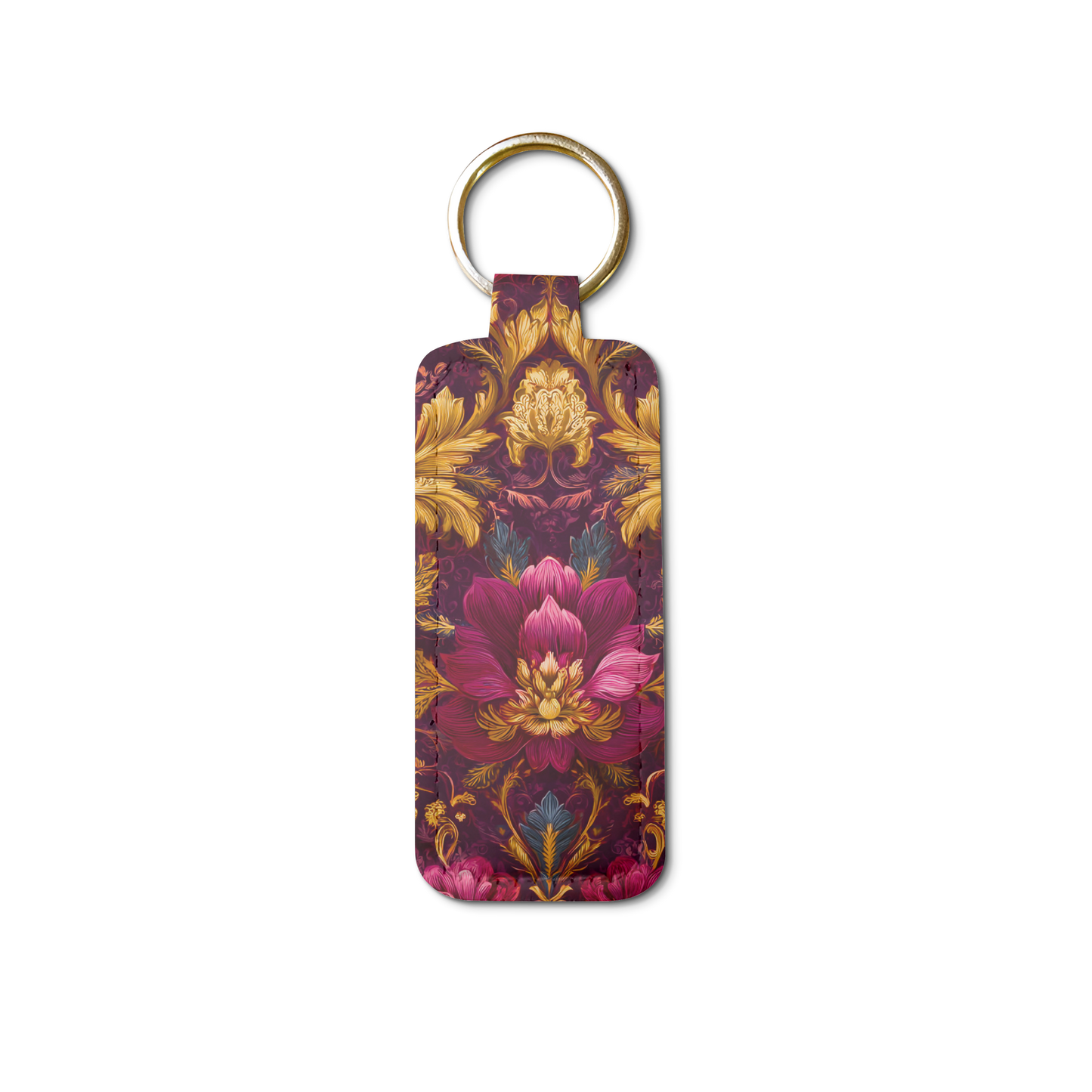 Gilded Dreams Lip Balm Pouch Keychain