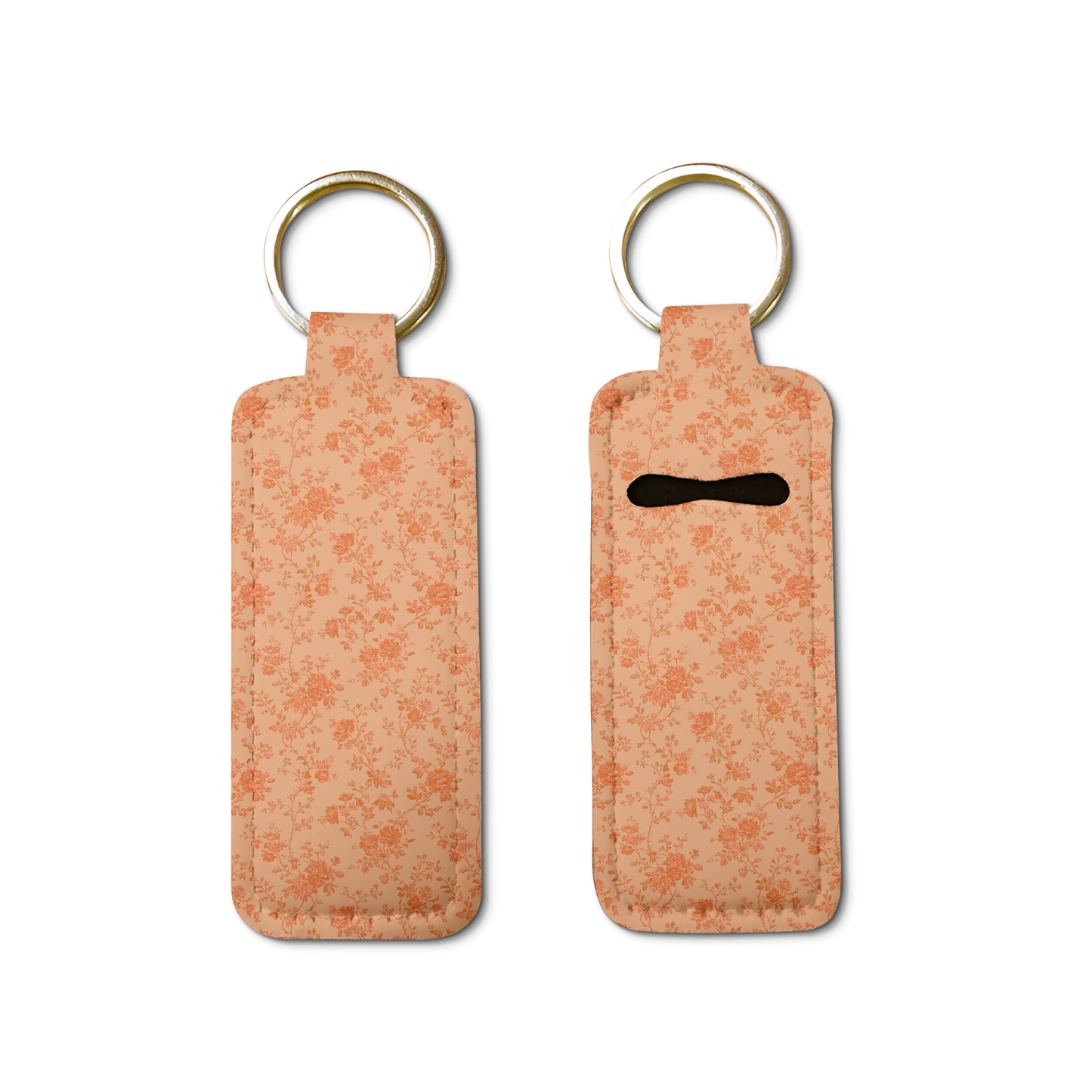 Brown Sugar Bloom Lip Balm Pouch Keychain