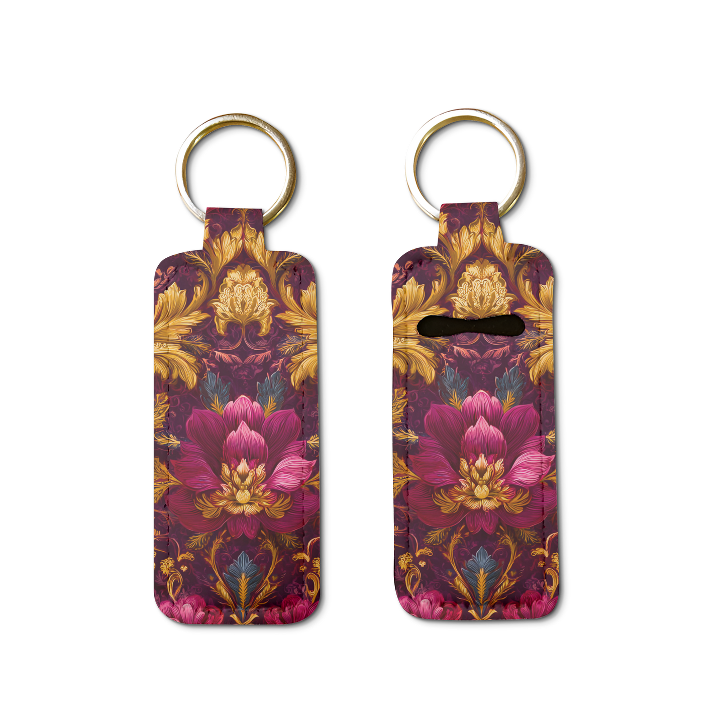 Gilded Dreams Lip Balm Pouch Keychain