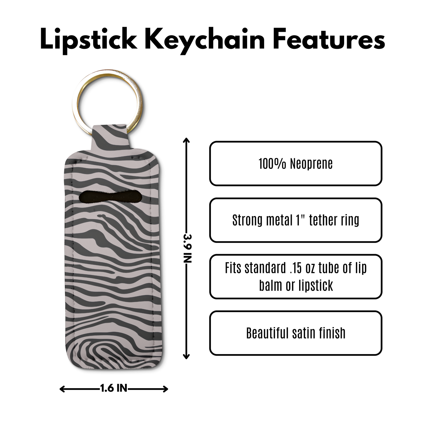 Saharan Stripe Lip Balm Pouch Keychain