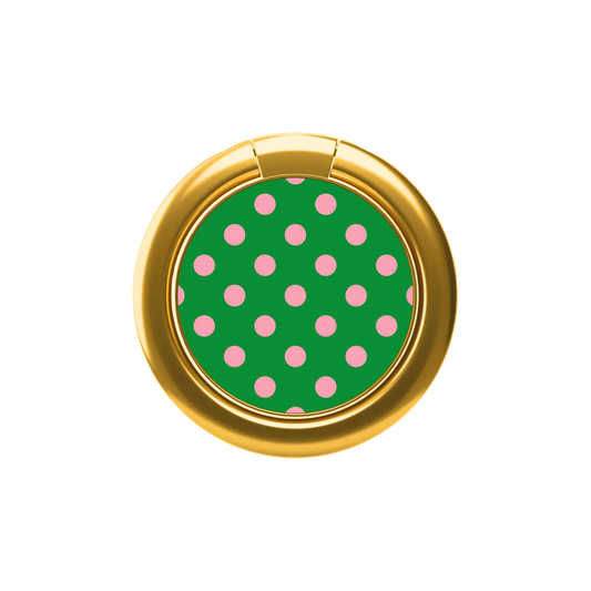 Black Sorority Polka Dot Phone Ring