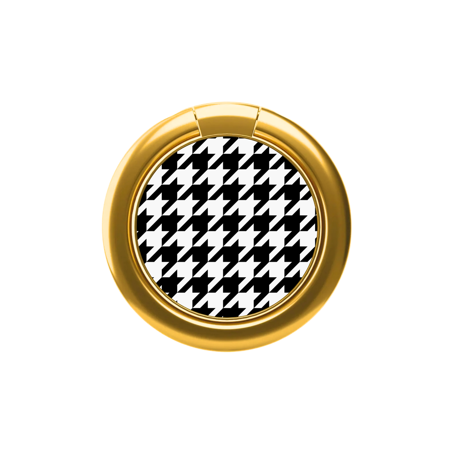 Colorblock Houndstooth Phone Ring