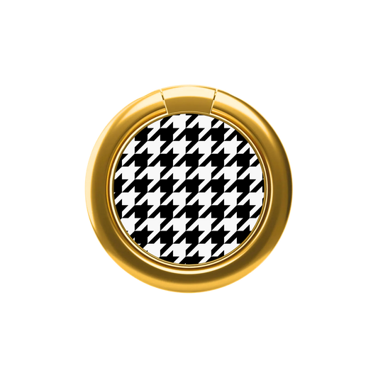 Colorblock Houndstooth Phone Ring
