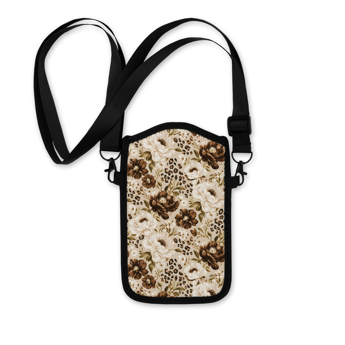 Cocoa Bloom Crossbody Phone Sleeve