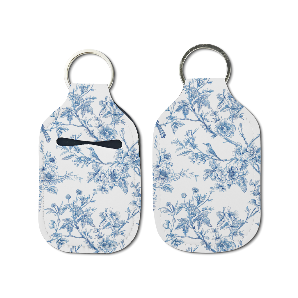 Porcelain Bloom Hand Sanitizer Keychain