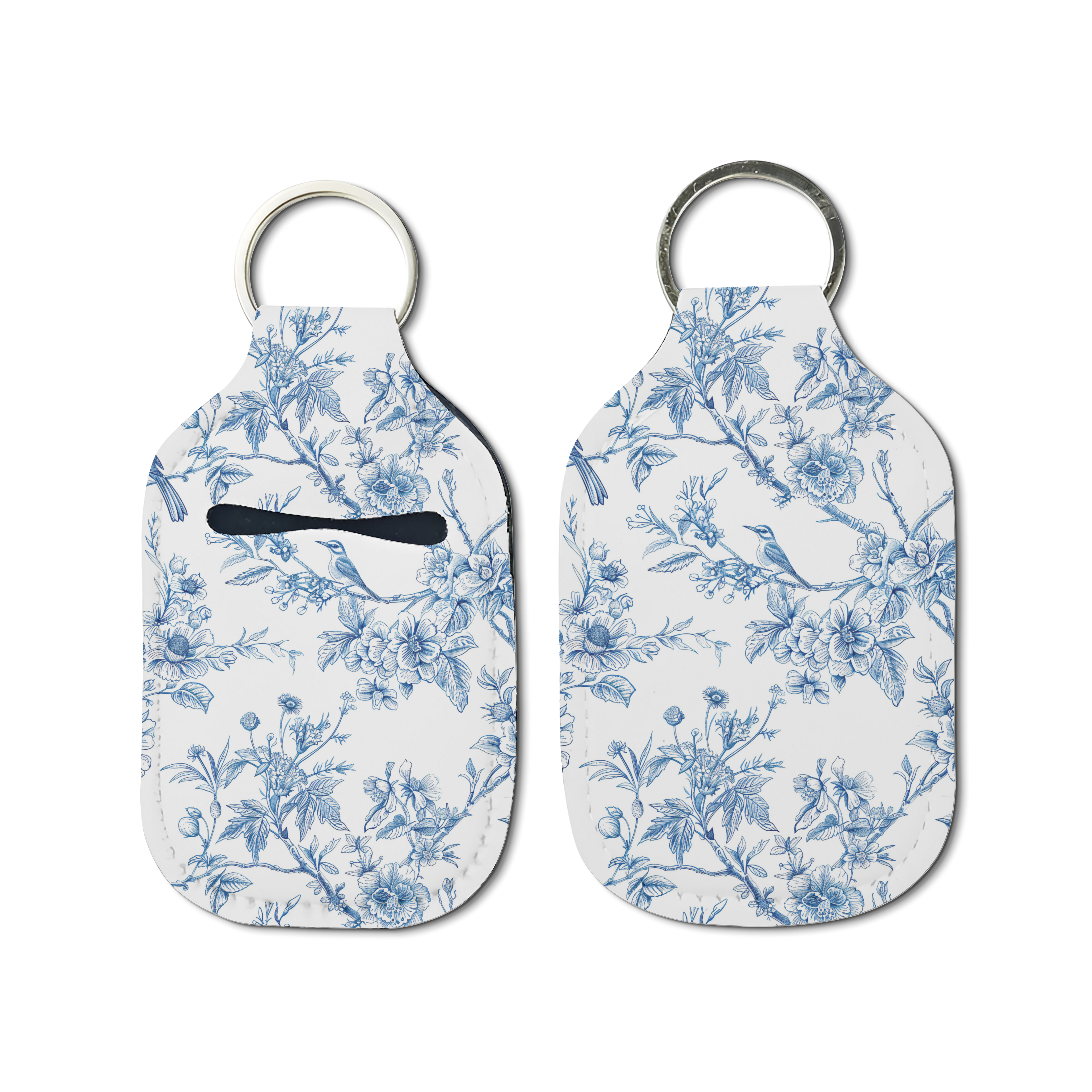 Porcelain Bloom Hand Sanitizer Keychain