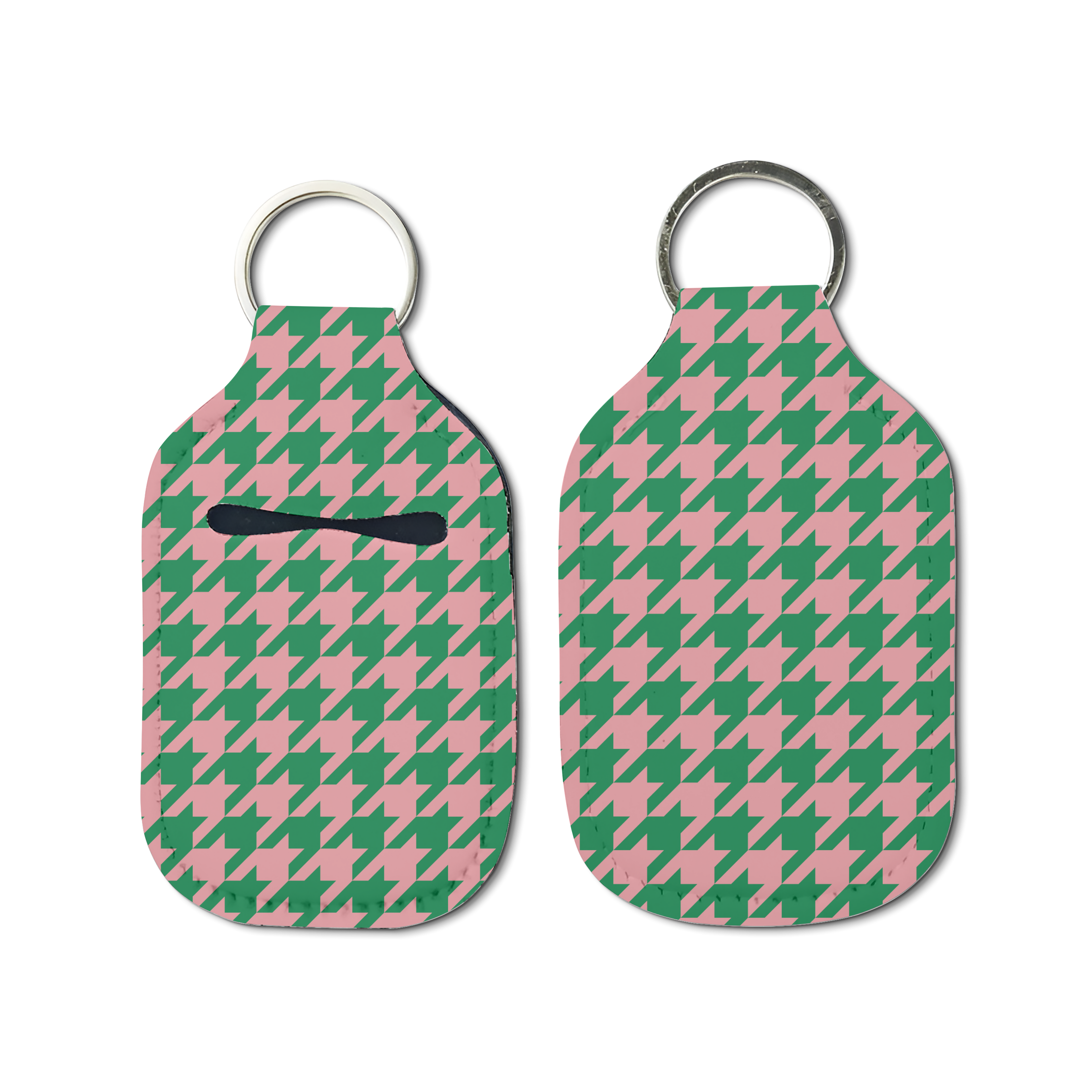 Houndstooth Hand Sanitizer Keychain