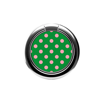 Black Sorority Polka Dot Phone Ring