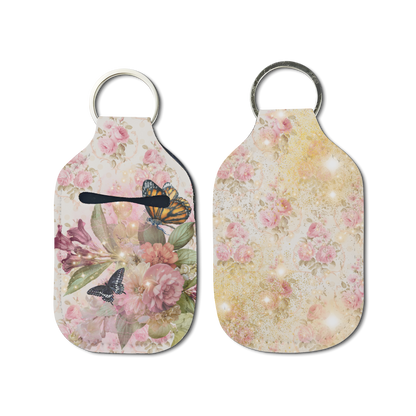 Vintage Bloom Hand Sanitizer Keychain