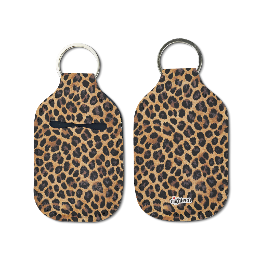 Lux Leopard Sanitizer Keychain
