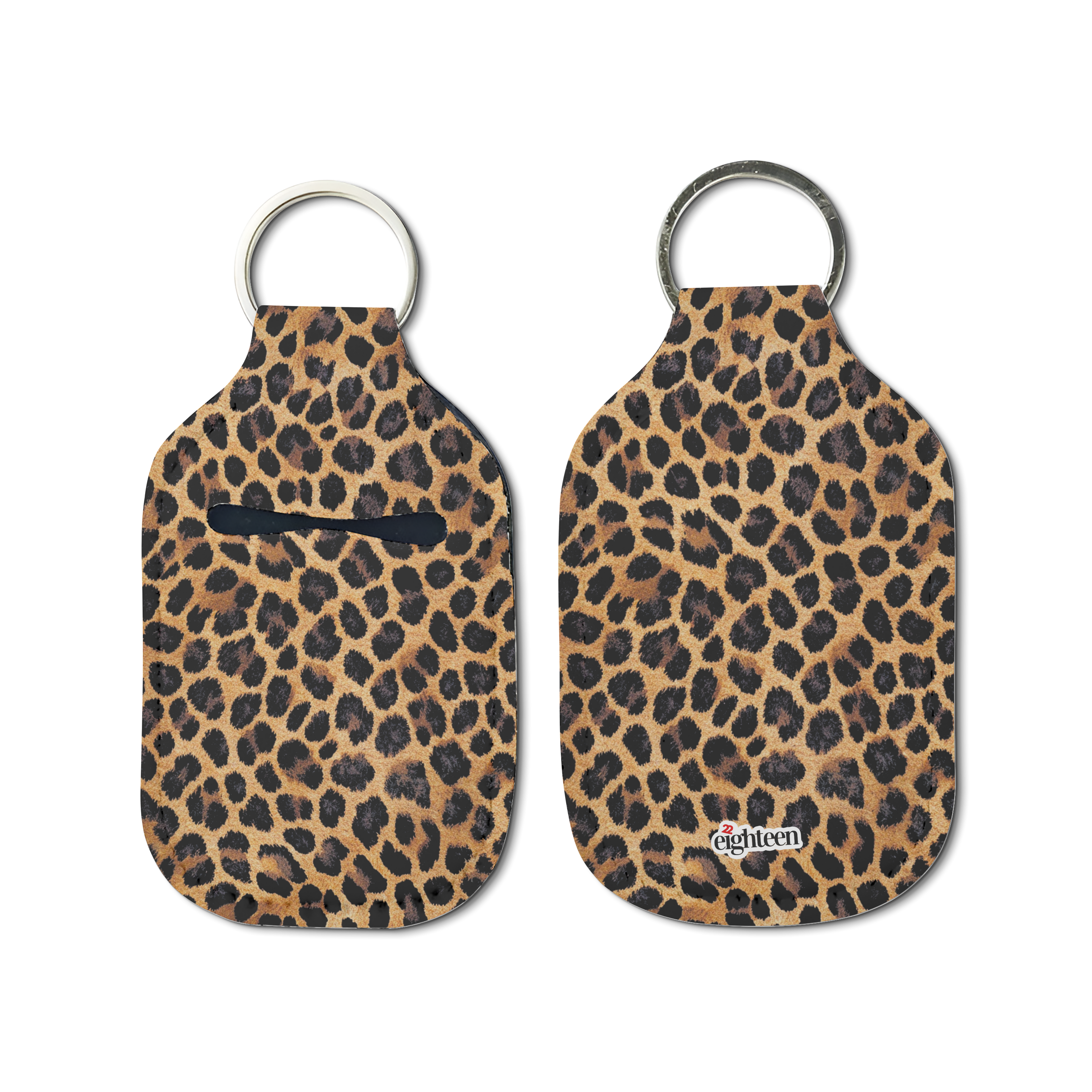 Lux Leopard Sanitizer Keychain