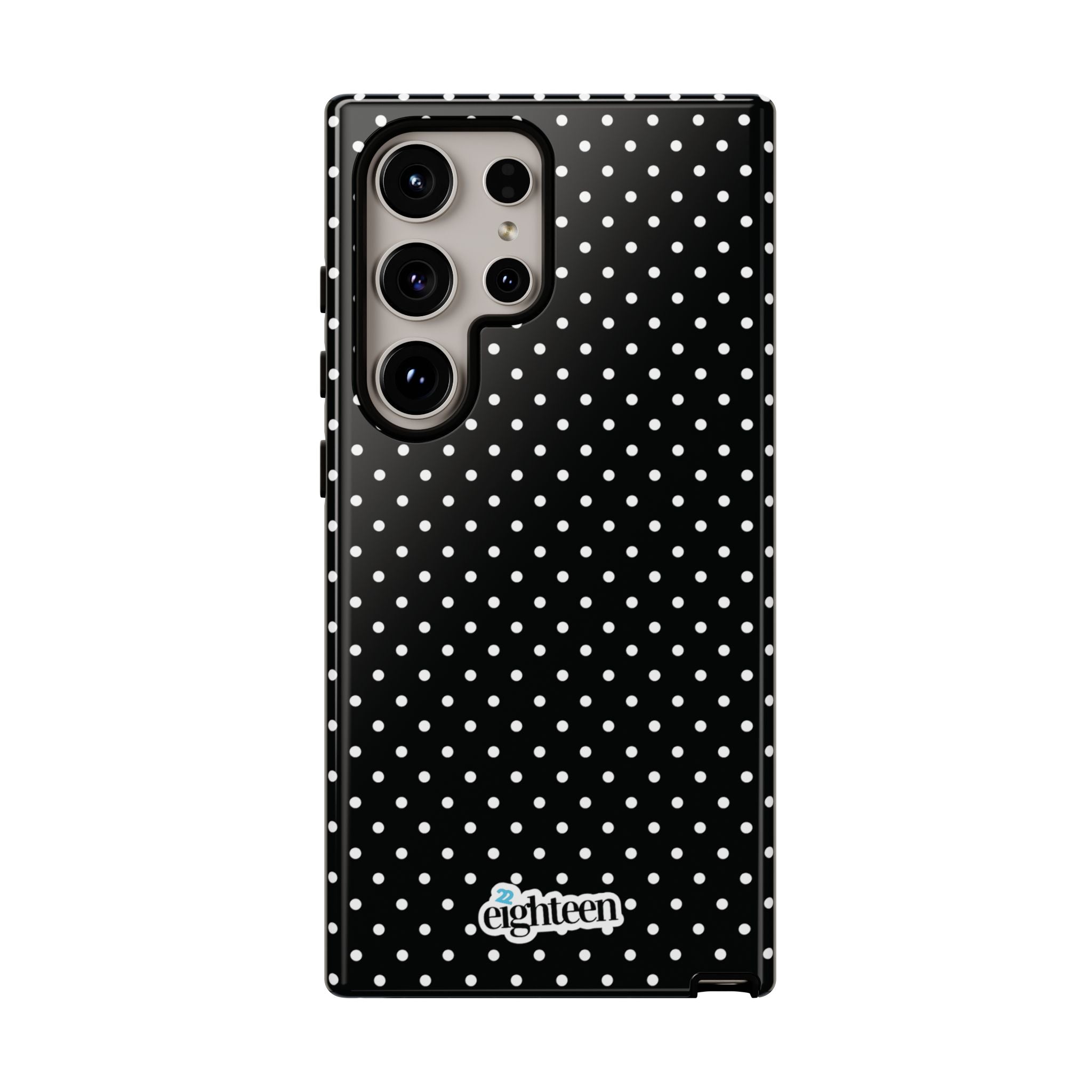 Black Dotty Tough Phone Case