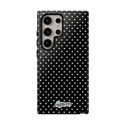 Black Dotty Tough Phone Case