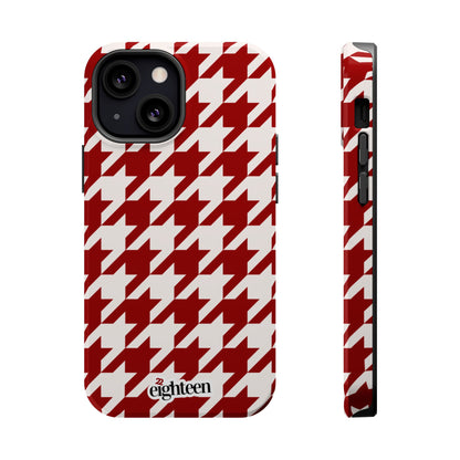 Crimson & Cream Sorority Houndstooth MagSafe Tough Case