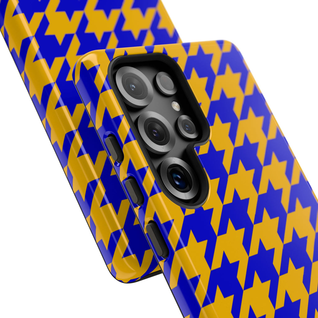 Royal Blue & Gold Staccato Tough Phone Case