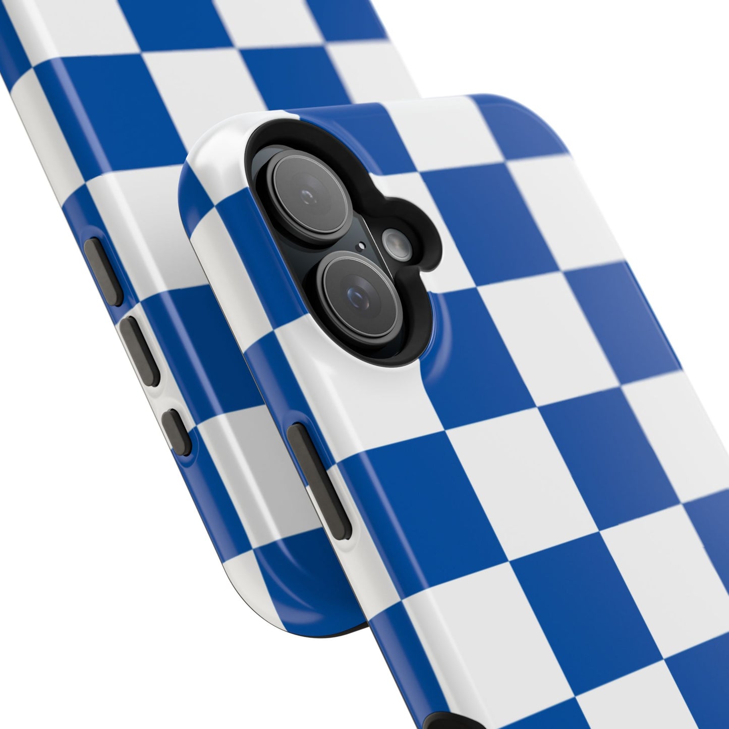 Royal Blue & White Sorority Checkered MagSafe Tough Case