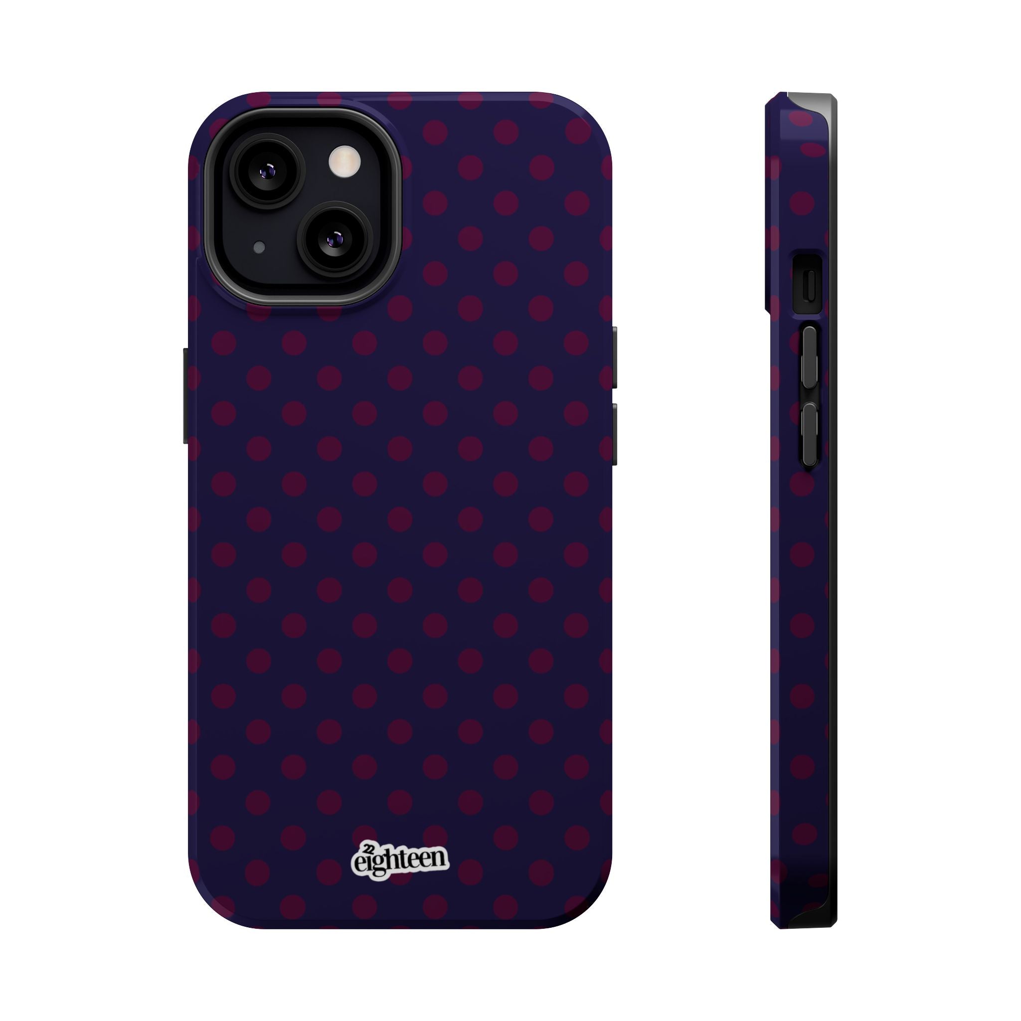 Night Blue & Burgundy Dot Theory MagSafe Phone Case