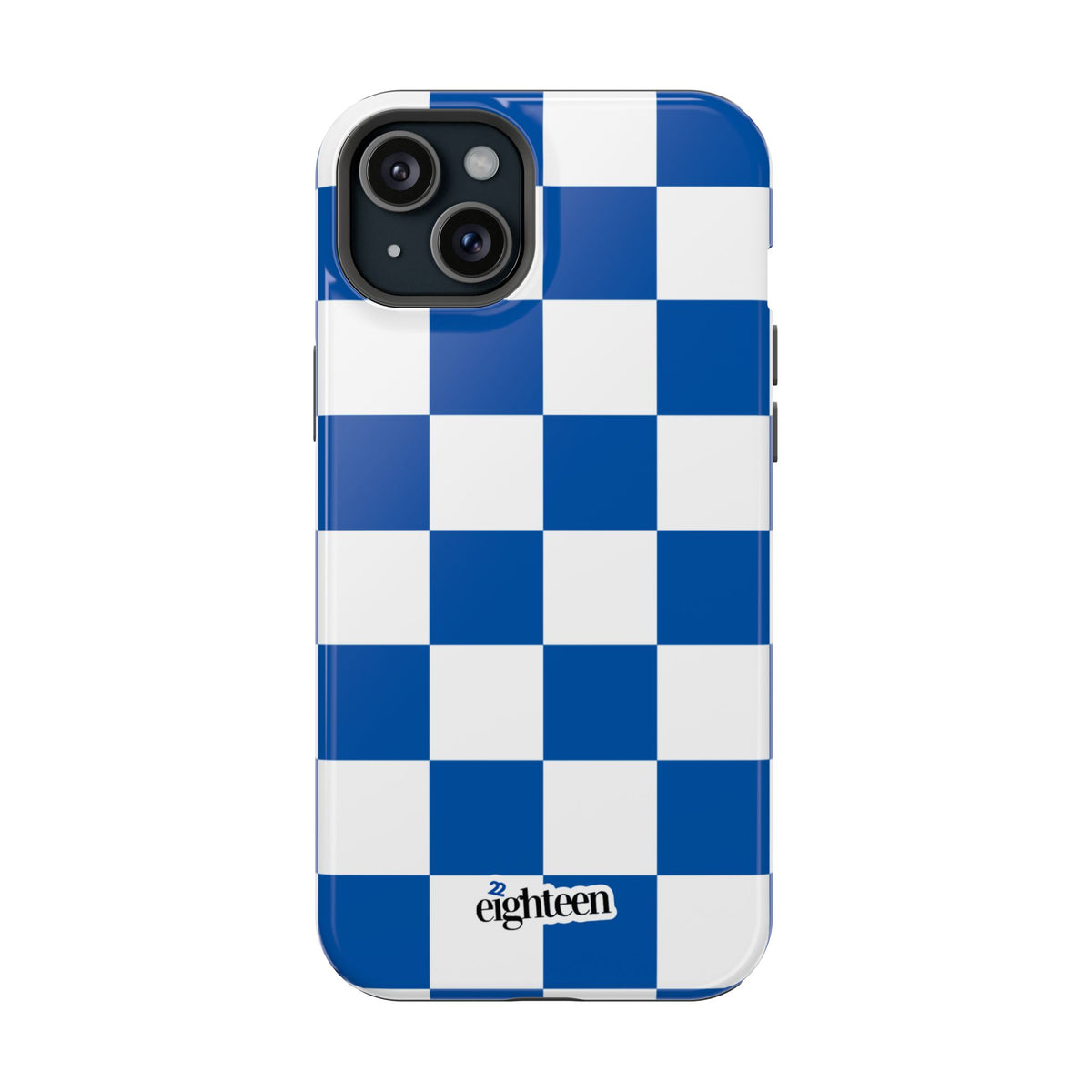 Royal Blue & White Check, Please! MagSafe Phone Case