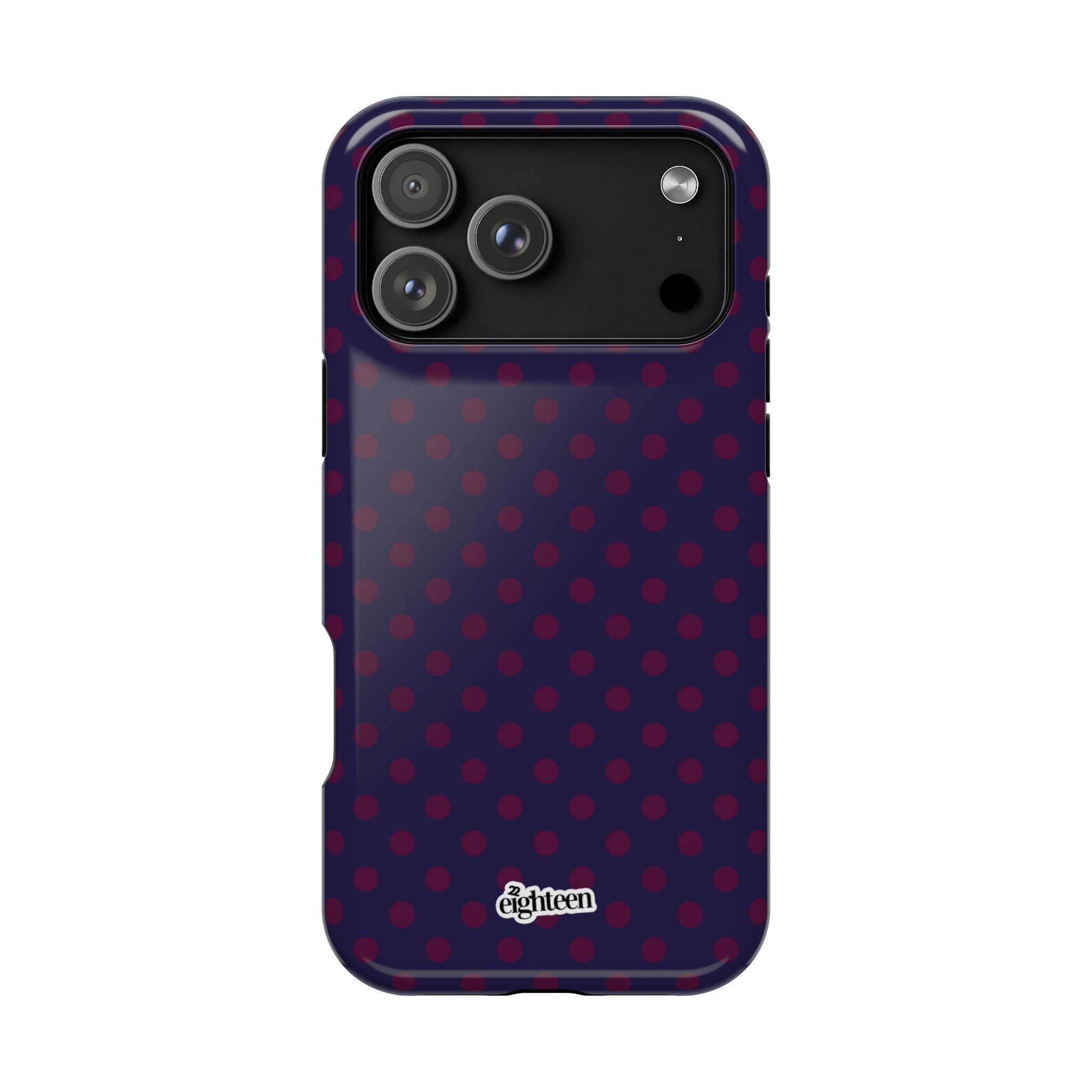 Night Blue & Burgundy Dot Theory MagSafe Phone Case
